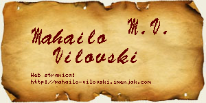 Mahailo Vilovski vizit kartica